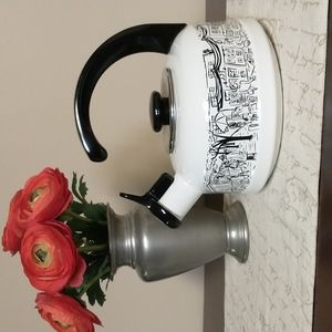 EUC Vtg Mikasa Parisian Scenes Tea Kettle